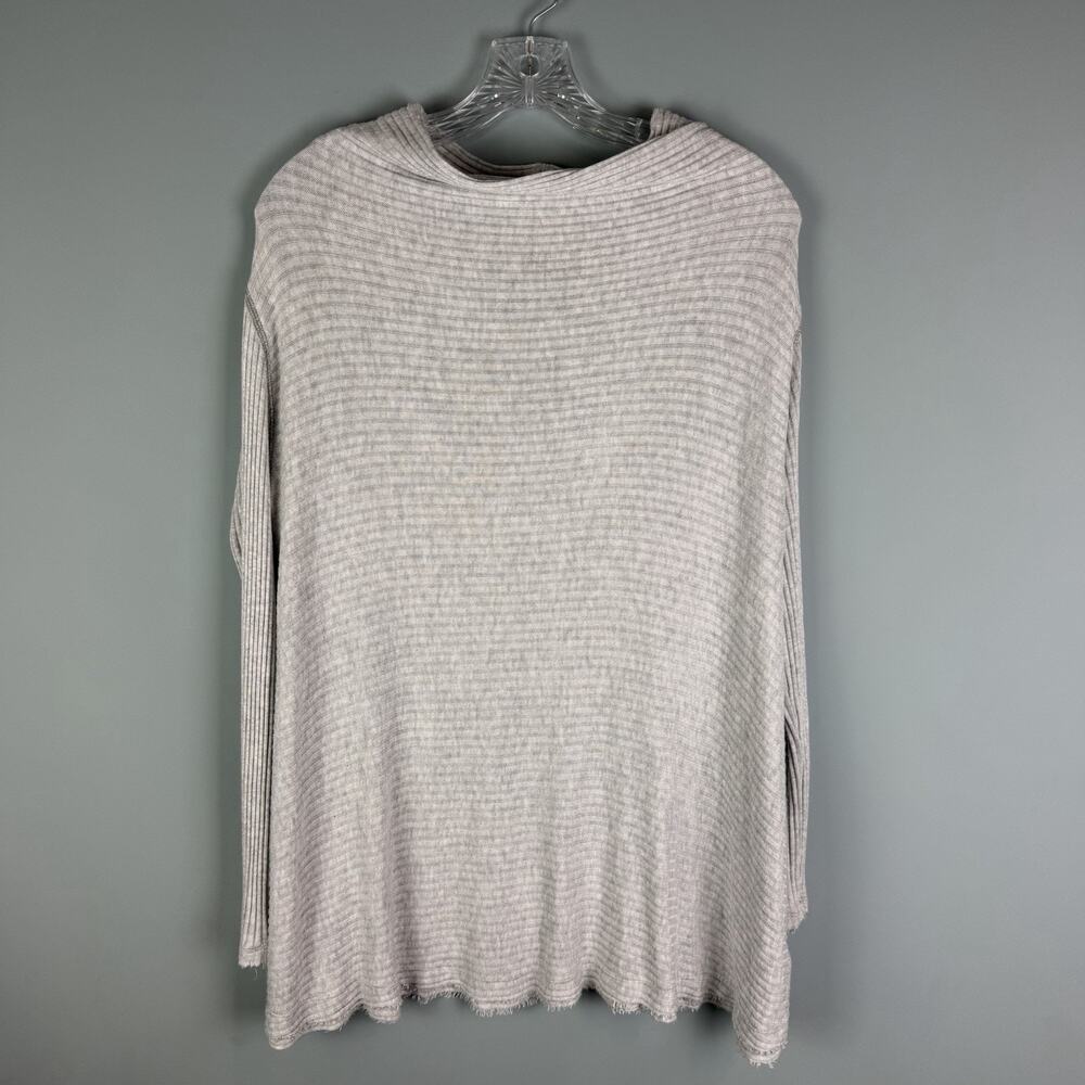 We the Free by Free People Lover Rib Split Back Pullover Gray Size Medium